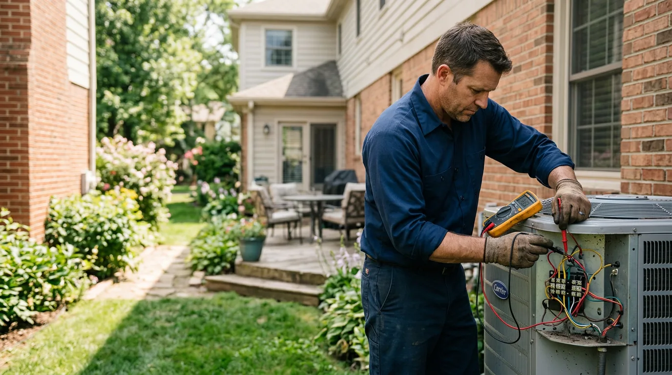 HVAC technician working near Detroit Lakes, MN